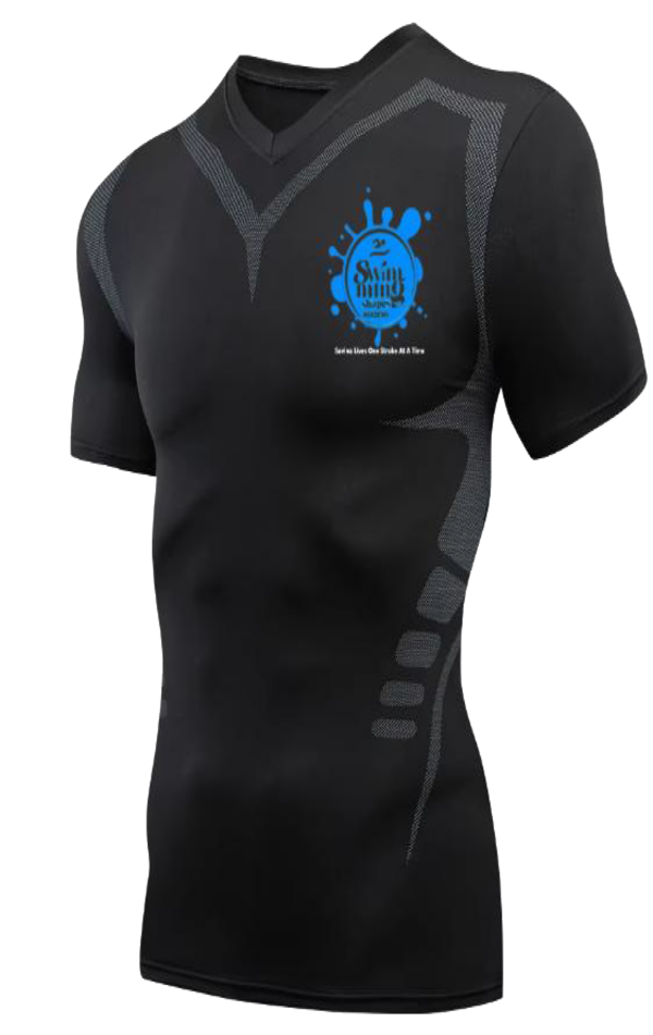 Men's Swim Black and Grey Jersey